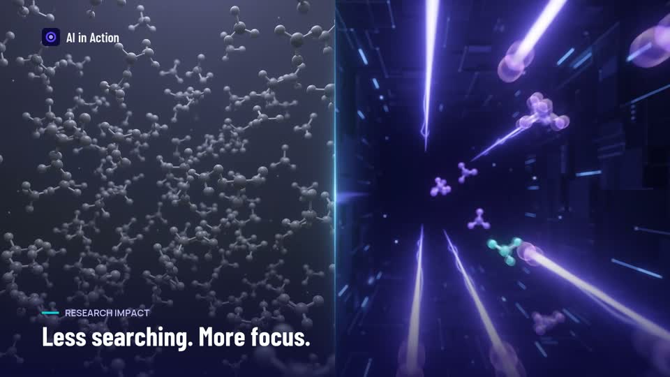 Split screen: a slow, broad search versus a fast, focused lane.